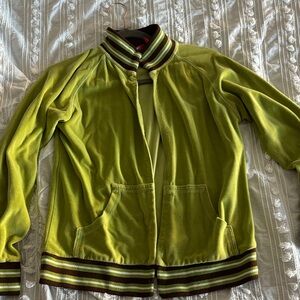 Vibrant Green Varsity Jacket for Women